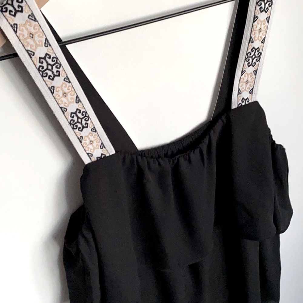 J.CREW FACTORY Black Embroidered Tank Top, Size 6 - Picture 4 of 9